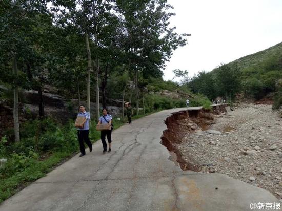 河北磁县陶泉乡遭遇强降雨